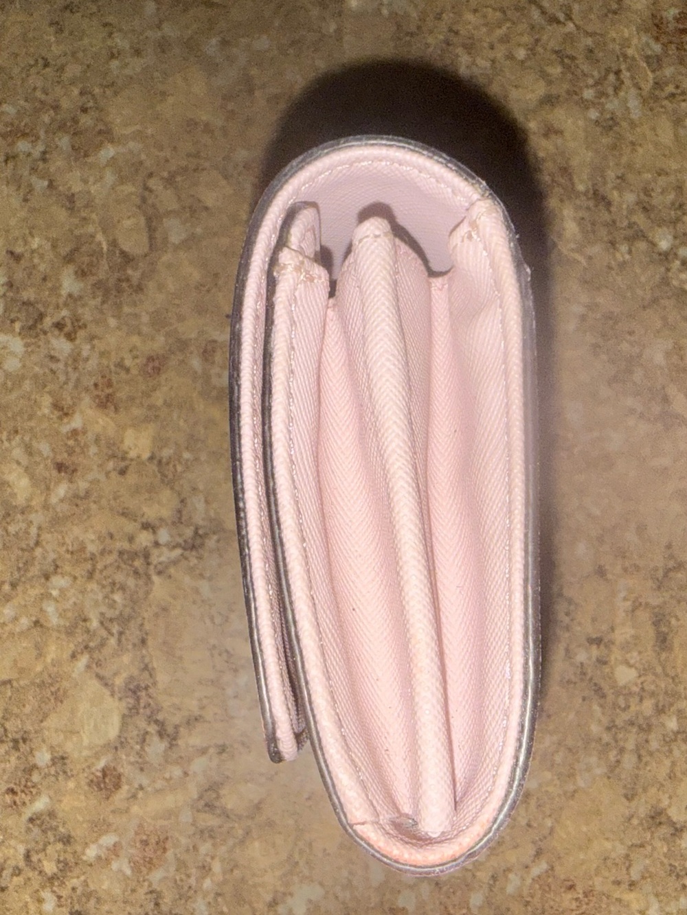 Michael Kors Light Pink Foldover Clutch Wallet with Silver-Tone Logo Plate - Picture 6 of 7